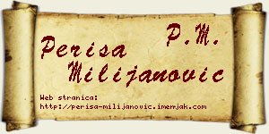 Periša Milijanović vizit kartica
